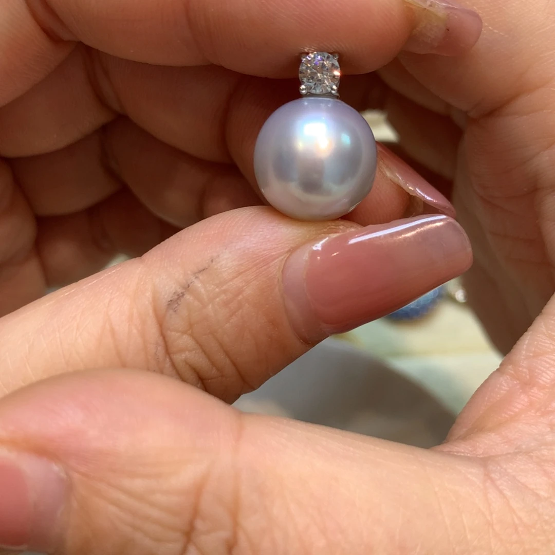 海水珍珠颈饰银S925镶嵌