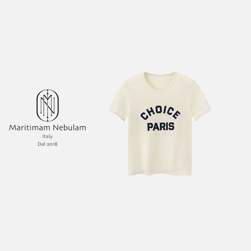 MN100棉春夏新款字母短袖T恤圆领上衣 SZ1347