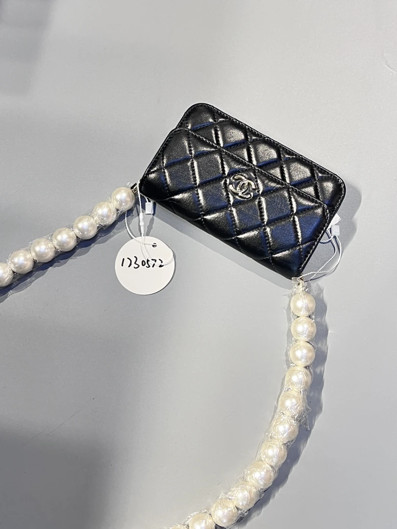 95新 Chanel/香奈儿 夏七中古/黑银沙僧woc单肩包/1230572