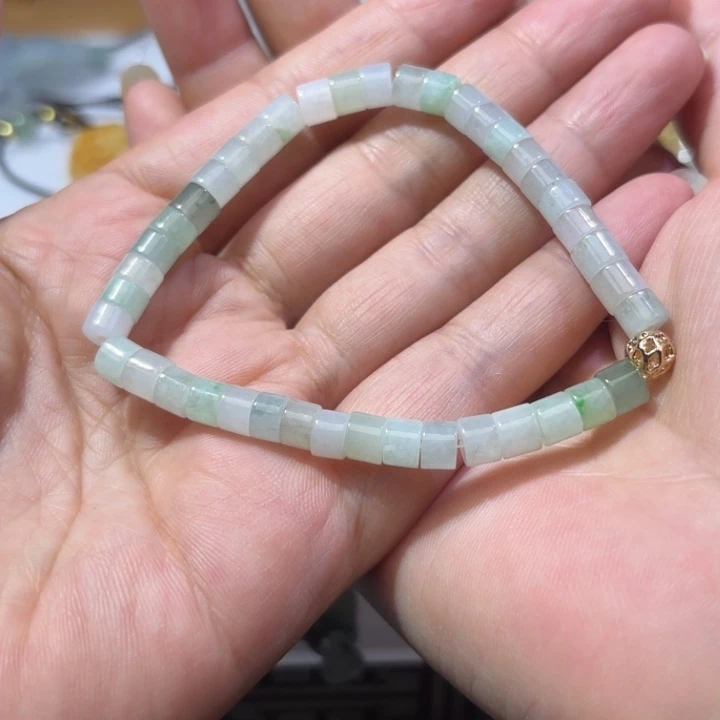 翡翠未镶嵌颈饰天然缅甸翡翠A货手串