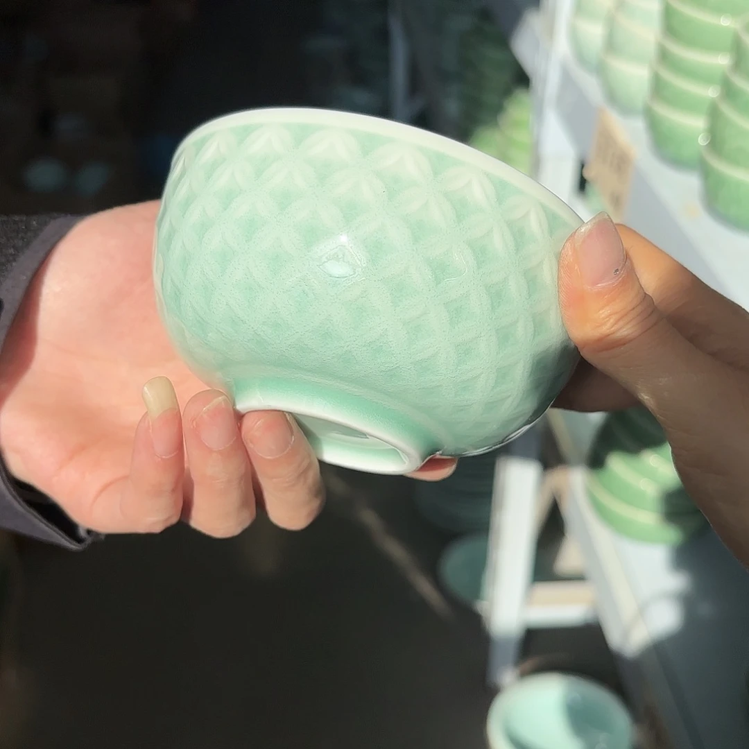 龙泉云间青瓷小米茶器