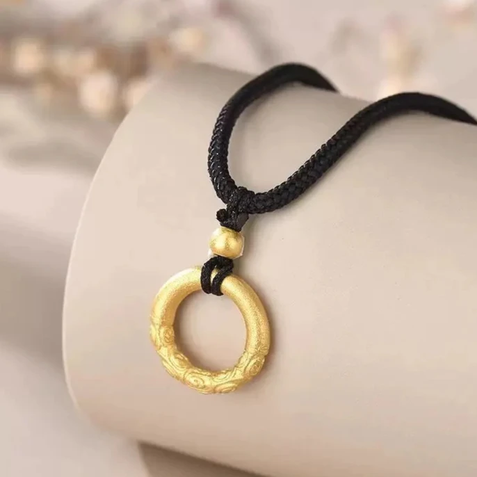 铜合金吊坠 铜合金百搭祥云平安扣大气百搭