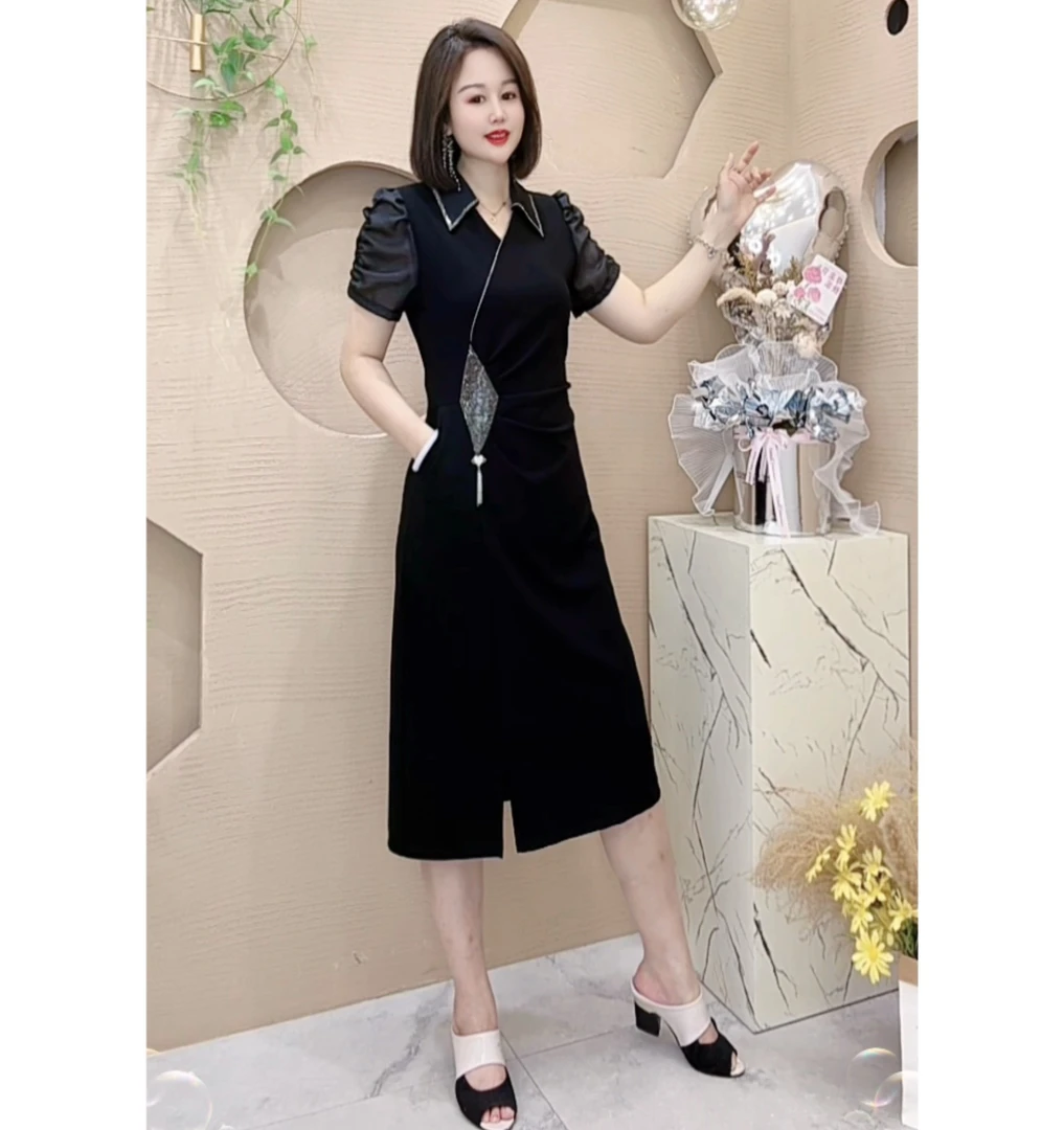 【雅俪莎精选】2025夏季新款时尚洋气女人味显瘦连衣裙6707