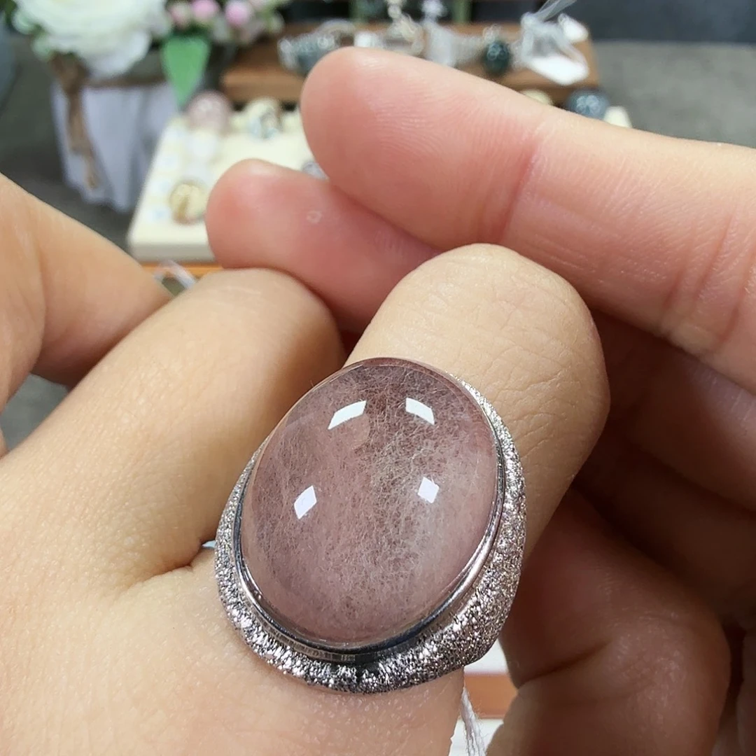 水晶银S925镶嵌戒指