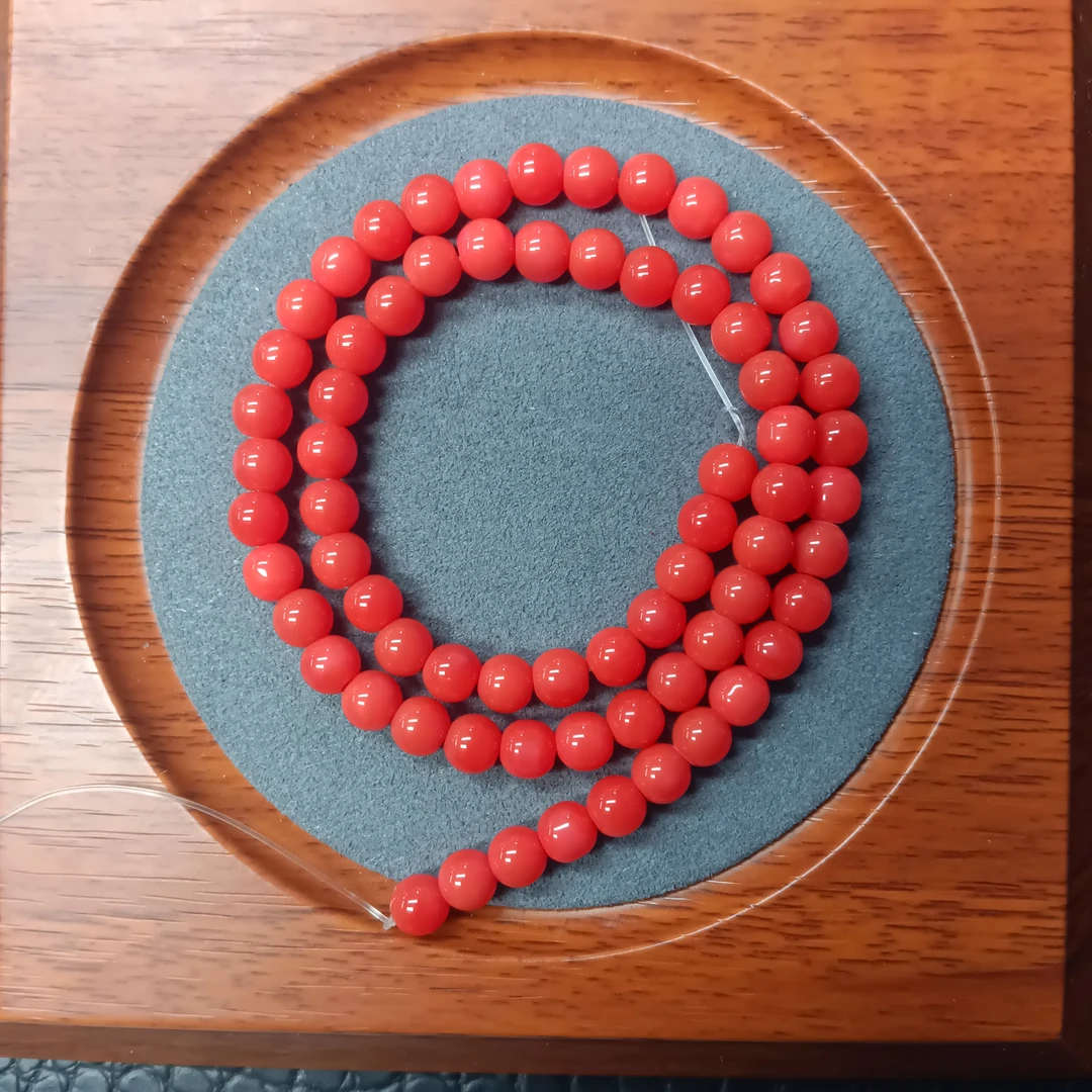 B159号6mm粉红色圆珠半成品链子