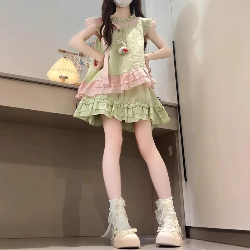 2025新款超好看女童独特漂亮套装裙夏季儿童夏日多巴胺短裙套装