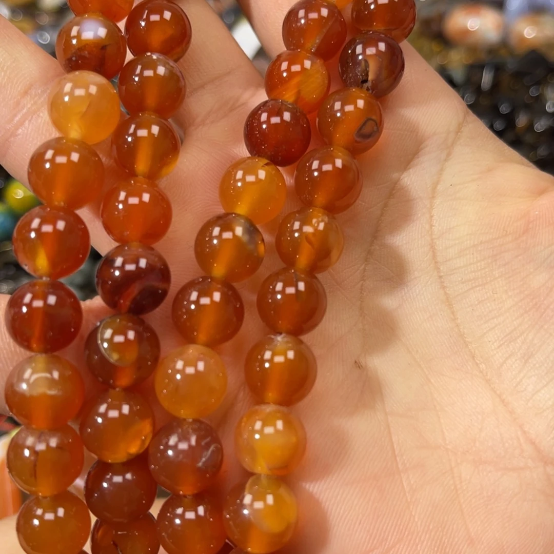 玛瑙/玉髓散珠红玛瑙卡10