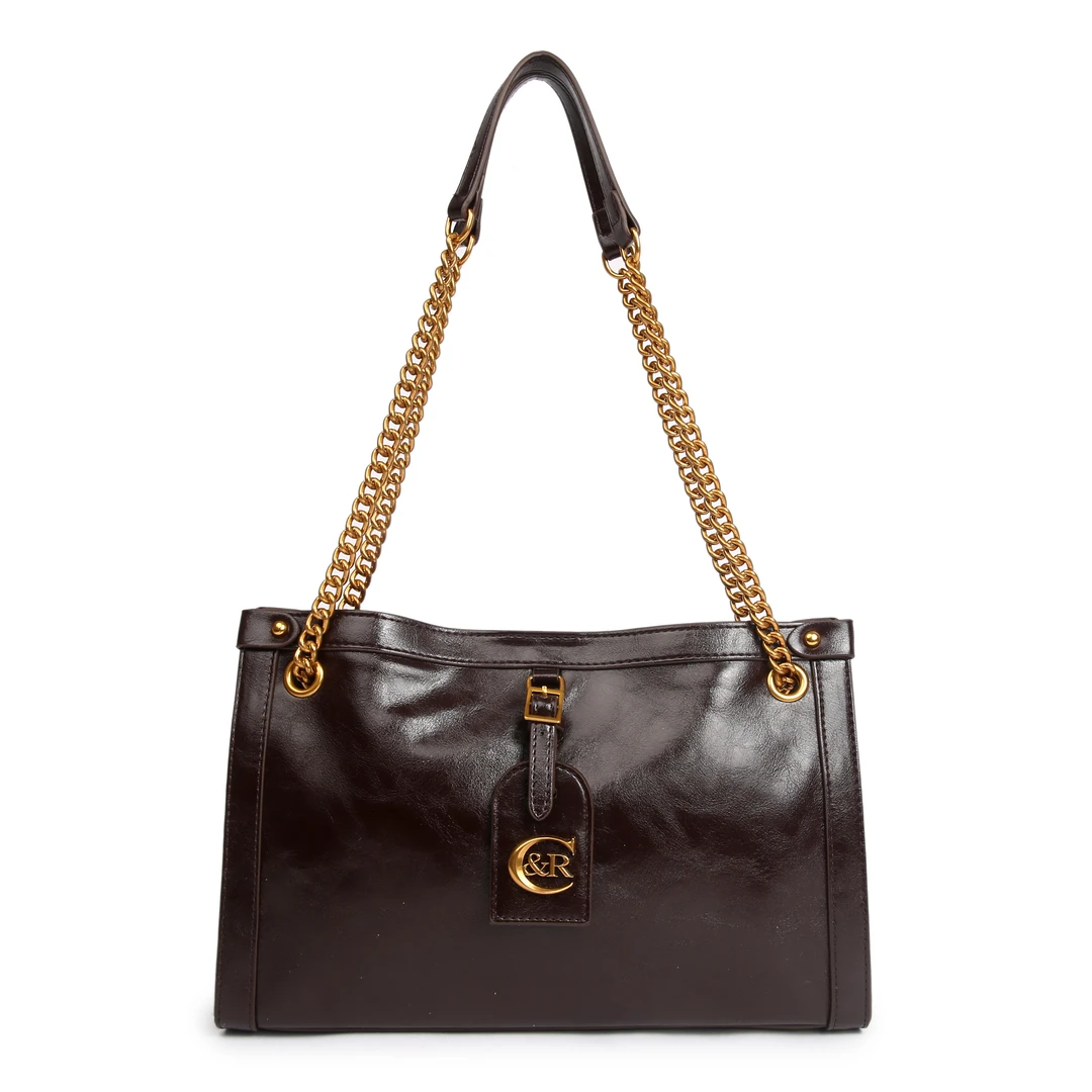 【工厂直销】SKL-7309-咖啡色轻奢时尚百搭气质女包