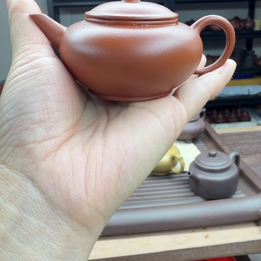 朱泥100cc小水平壶