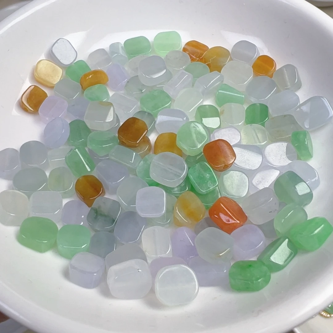翡翠散珠通孔方块