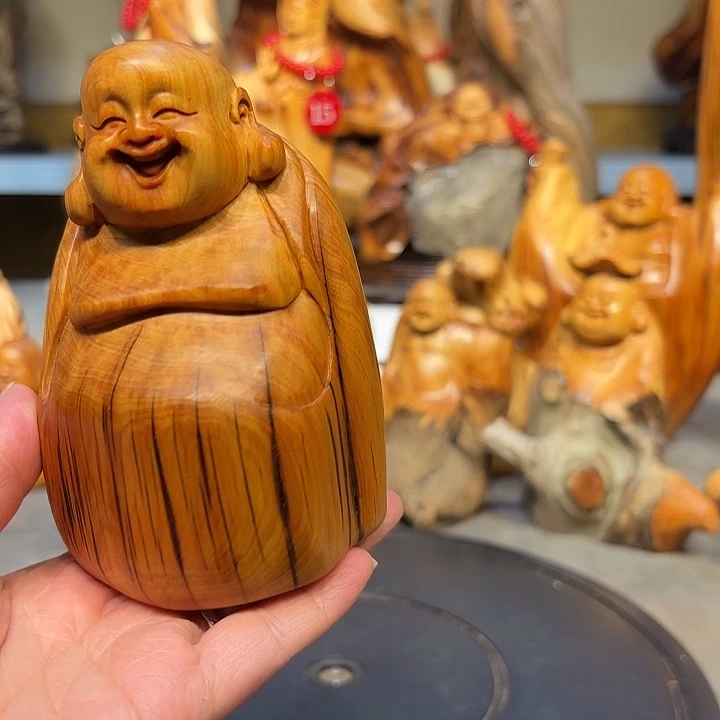 柏木太行崖柏弥勒佛