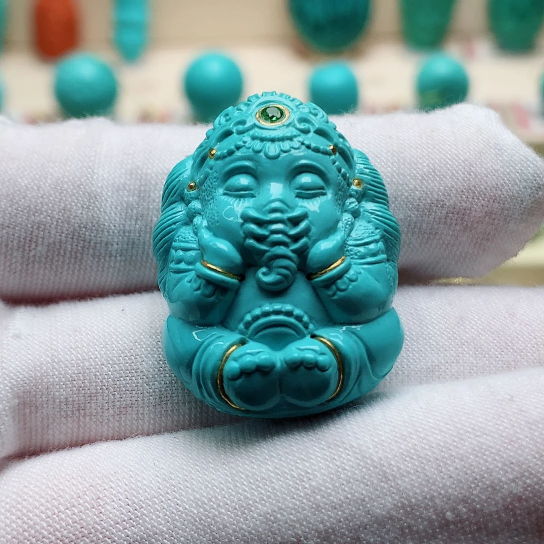 绿松石珠宝奇石未镶嵌