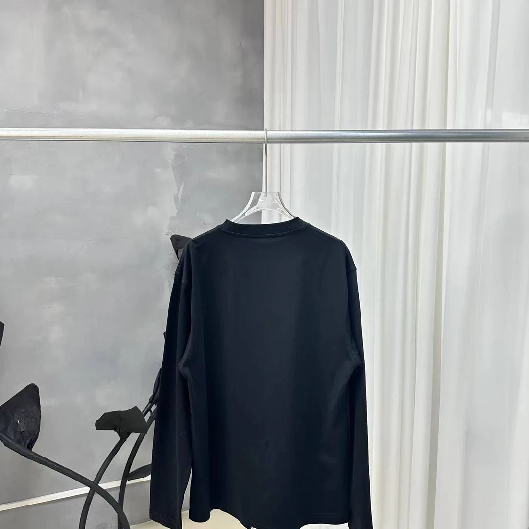 D STUDIO 黑色珍珠字母T恤 D1983