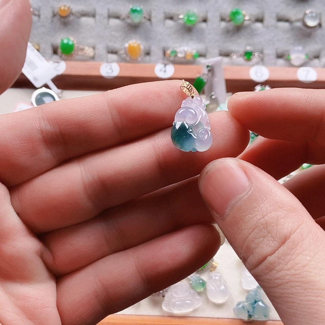 翡翠银S925镶嵌颈饰