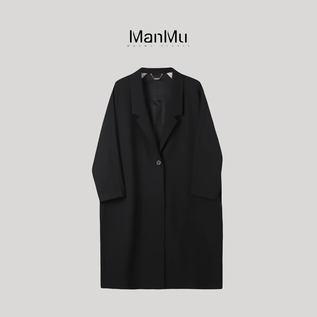 满目ManMu 【张琪专属】老钱风秋季时尚通勤休闲百搭风衣350359