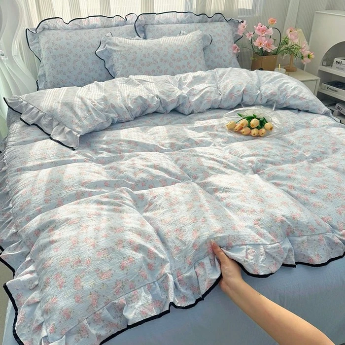 【甜心花2025新款秋冬加厚四件套床笠200cm*230cm】 （30天免费试睡）