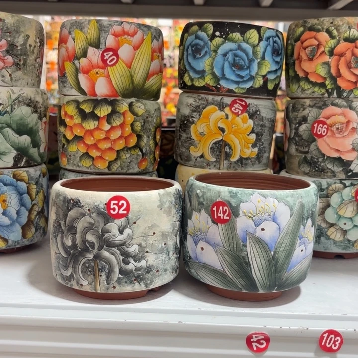 你***样景德镇手绘花盆陶瓷