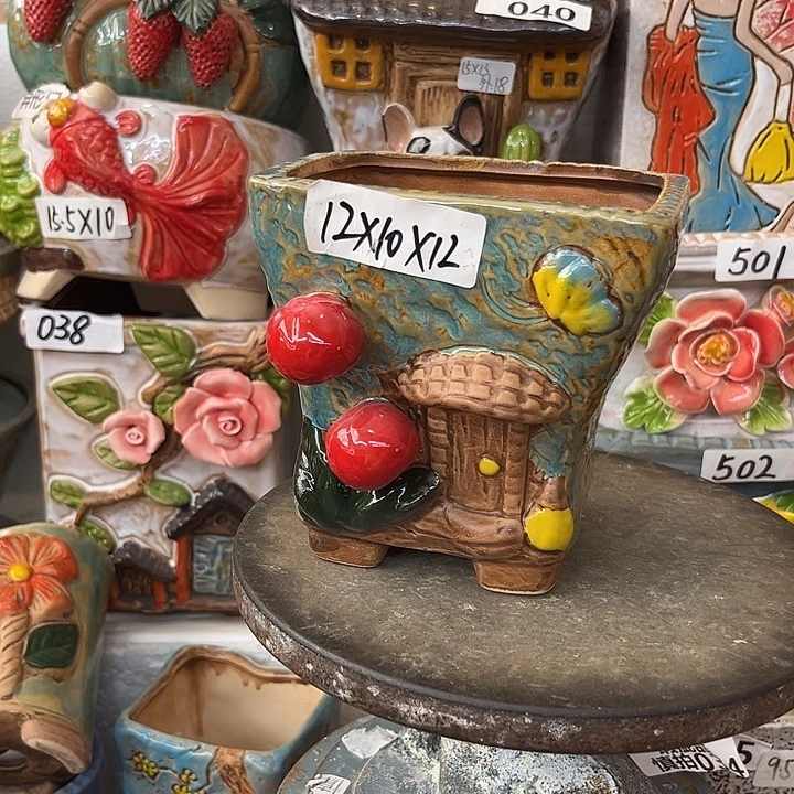 粗陶材质多肉花盆