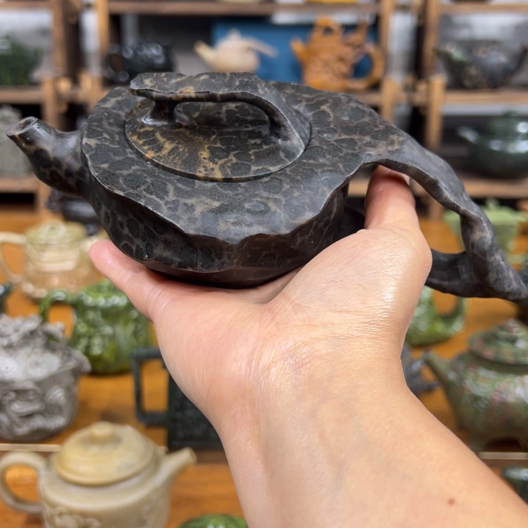 同***动茶空间天然石料冰碛豹纹