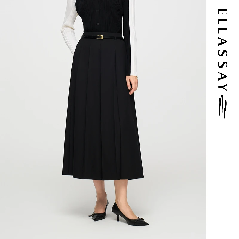 ELLASSAY歌力思2025秋季新款优雅气质A字半身裙女E363Q00800