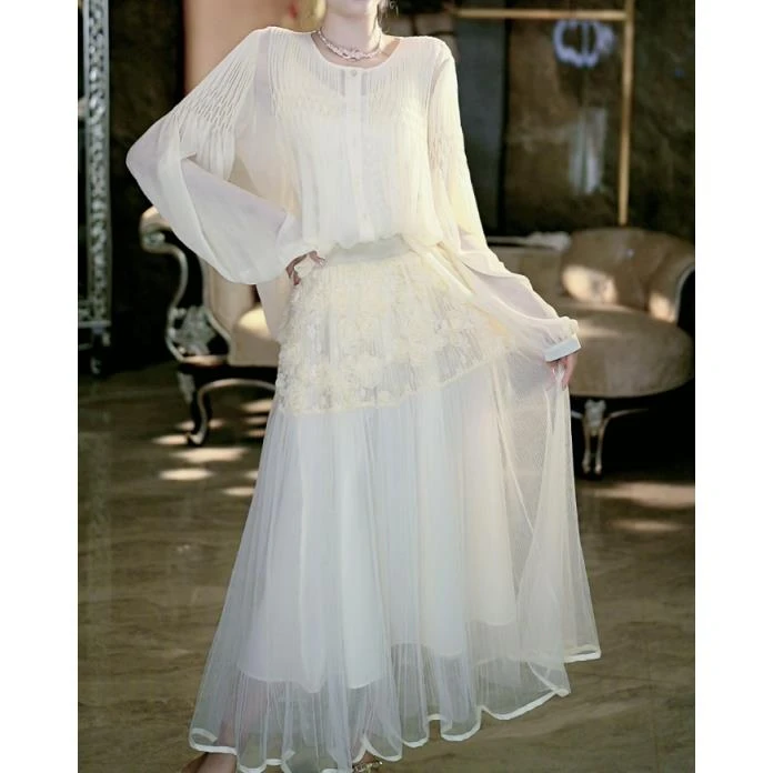 SEJI/瑟纪1.22【爱的宣言】淑媛显瘦气质纱裙