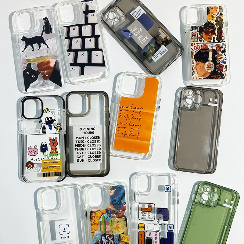 三筒的爸爸【透明捡漏合集】苹果13手机壳磨砂硅胶小众艺术适用ipho