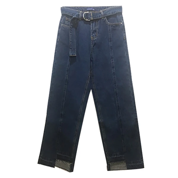 唐狮高腰复古女牛仔裤休闲阔腿裤123222083902