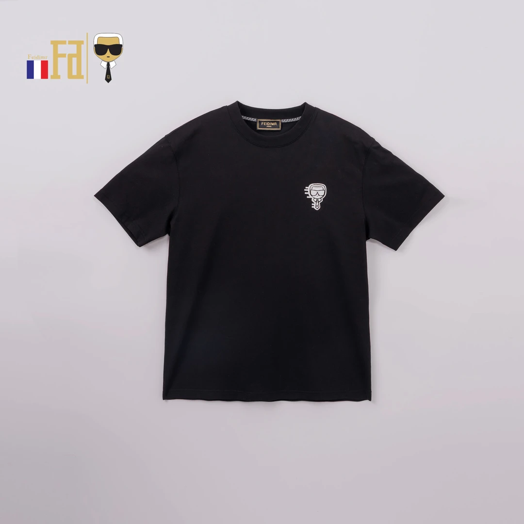 FEIDIMR  265609  透气休闲针织短袖男士T恤圆领春夏舒适商务休闲