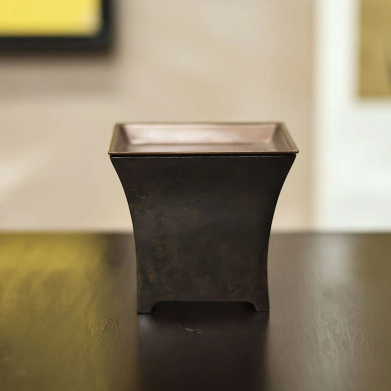 【遇见】古铜盖四方建水-200CC（春喜铜0062）