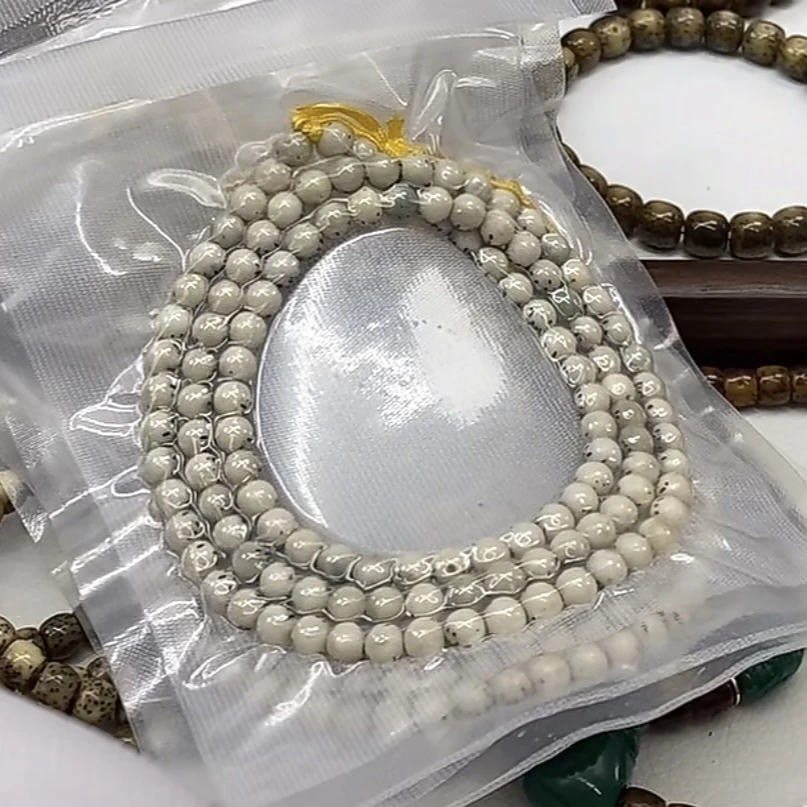 116 石玉料圆珠河豚108星月菩提脖挂 6mm（礼盒）