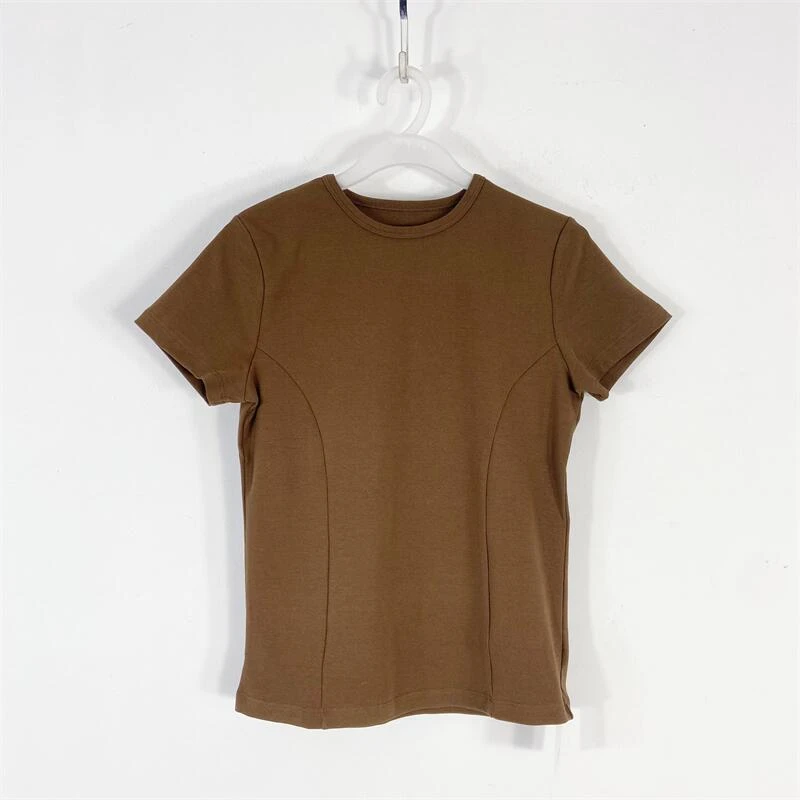 【77衣橱】KD8466精品女装上衣短袖T恤气质轻奢【红人上新】J