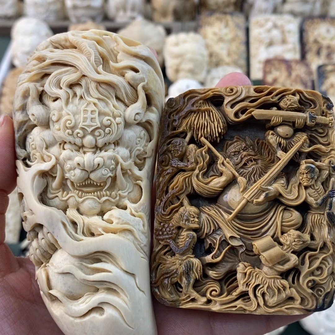 白玉菩提吊坠ㅤ****▖钟馗+貔貅杵