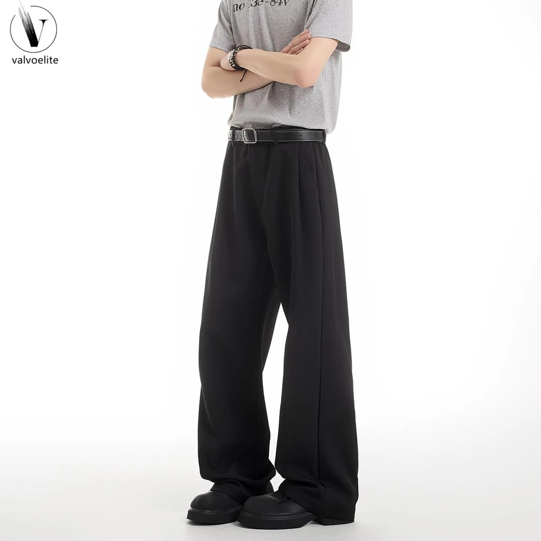 VALVOELITE直筒西裤男夏季薄款宽松百搭新款美式休闲长裤