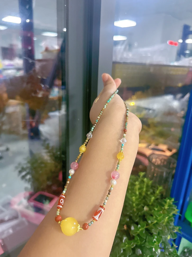 【莹莹专属】天然蜜蜡圆珠设计款锁骨链有求必应风格独特M4901