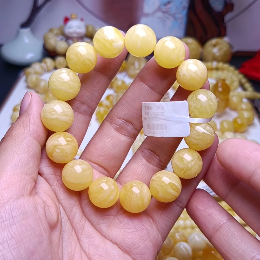 【闪购商品】未镶嵌蜜蜡手串13+圆珠手串