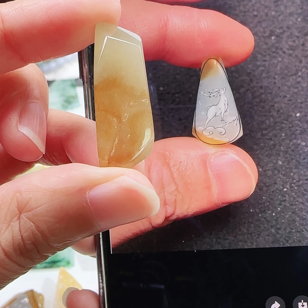 定制翡翠未镶嵌缅甸翡翠挂件