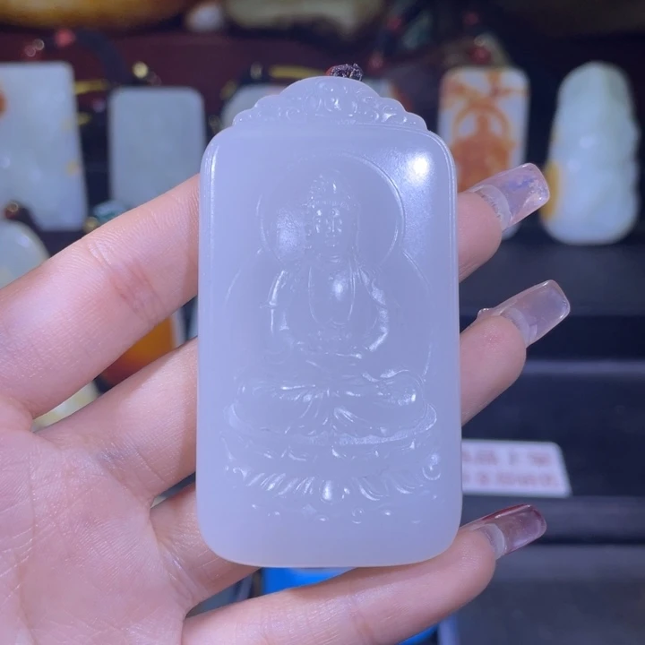 和田玉挂件未镶嵌祈*。