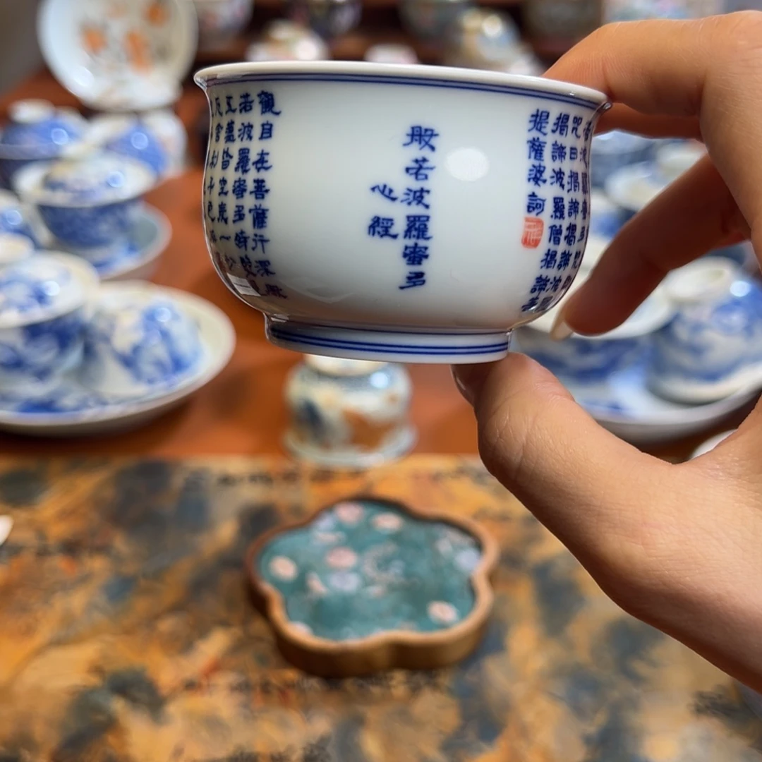 知冬煮雪手工手绘-竹林草堂茶具