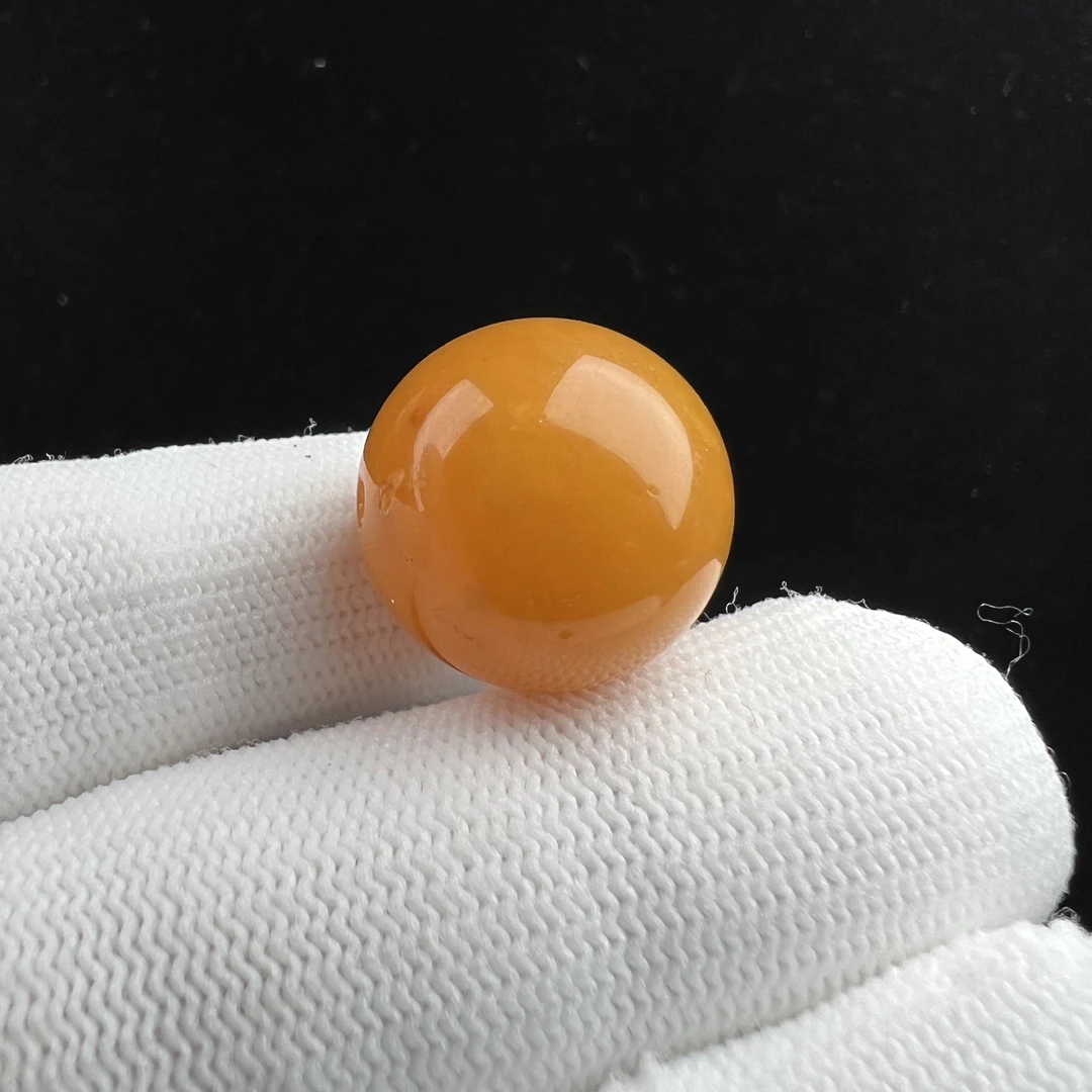 B1240 瑕疵特价 天然蜜蜡圆珠18.2 mm 支持复检 假一发四