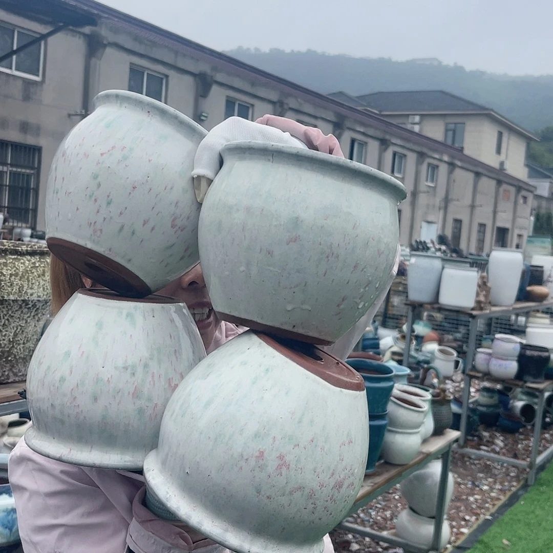 紫砂花盆王嫂花盆0612-507高14口15