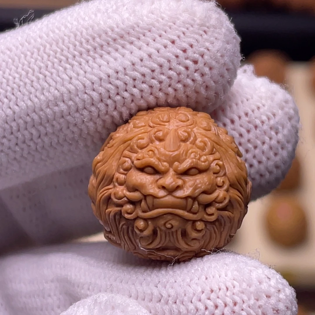 猴头核桃吊坠双面唐狮18.5