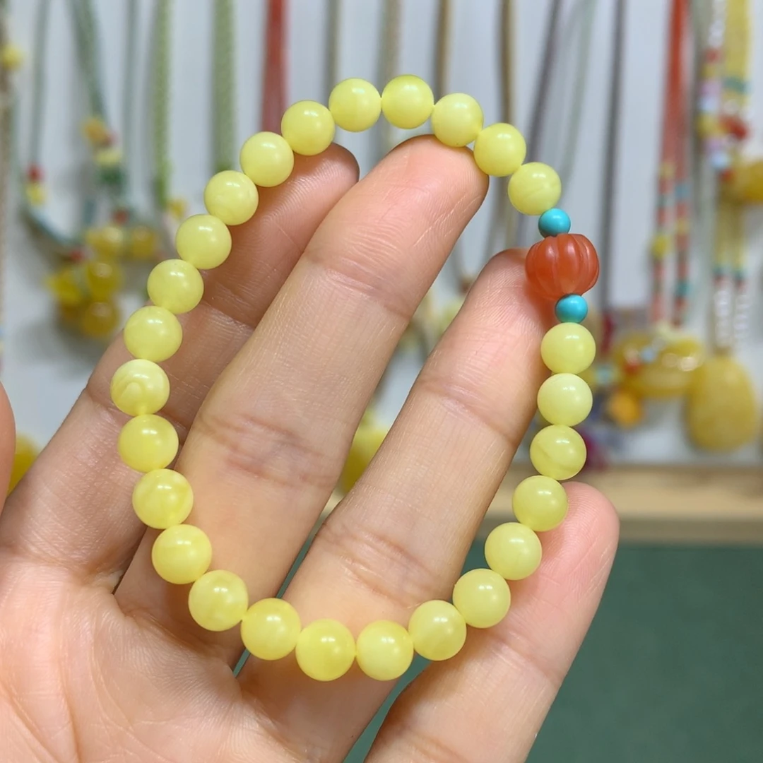 蜜蜡手链未镶嵌6mm尺寸