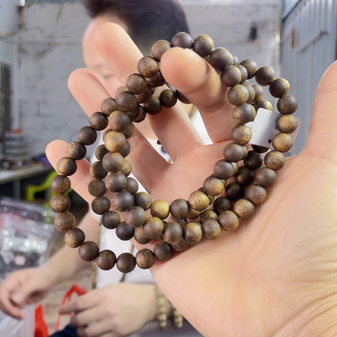 沉香手串光**月棋楠紫棋圆珠长串0.8/22克多样性发一