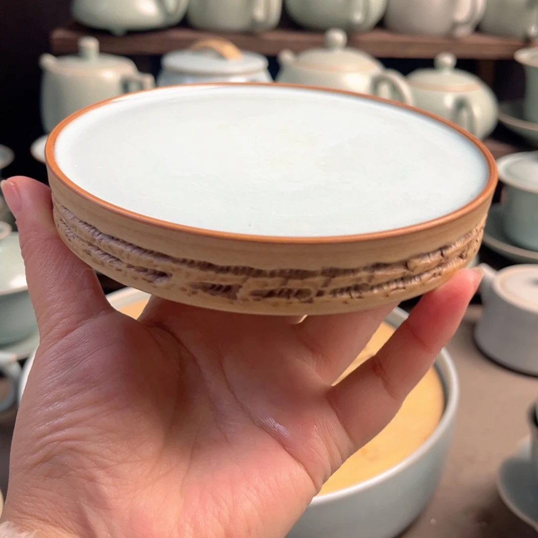 摆件陶瓷天青釉重工壶承