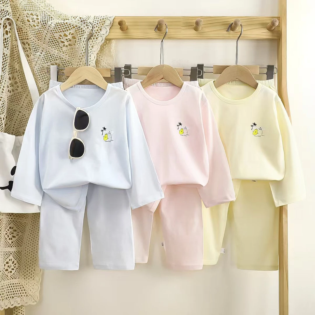 【爱之初】儿童睡衣a类全棉夏季薄款空调服宝宝分体儿童家居服套装