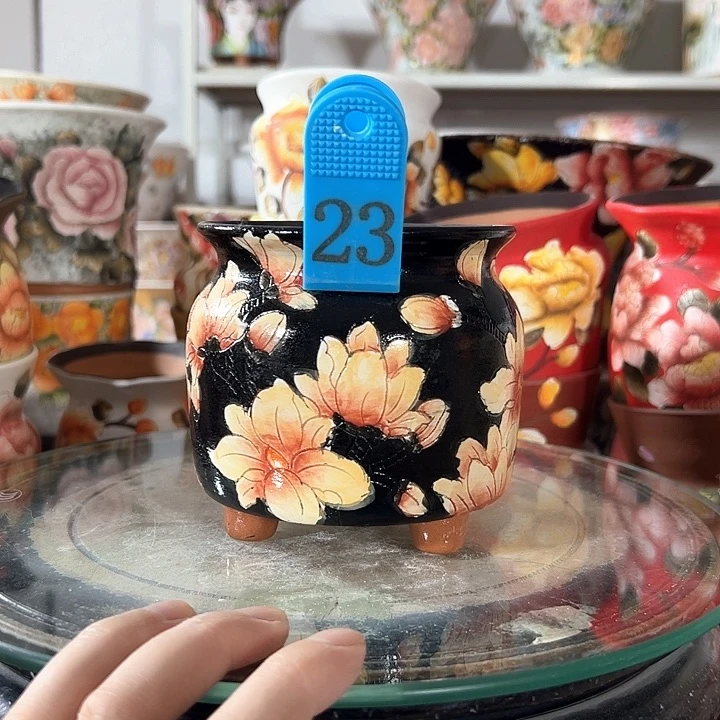景德镇手绘花盆幸运花盆