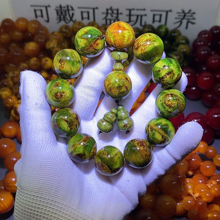 松木（琥珀木）手串/手链2.0 水墨丹青高货