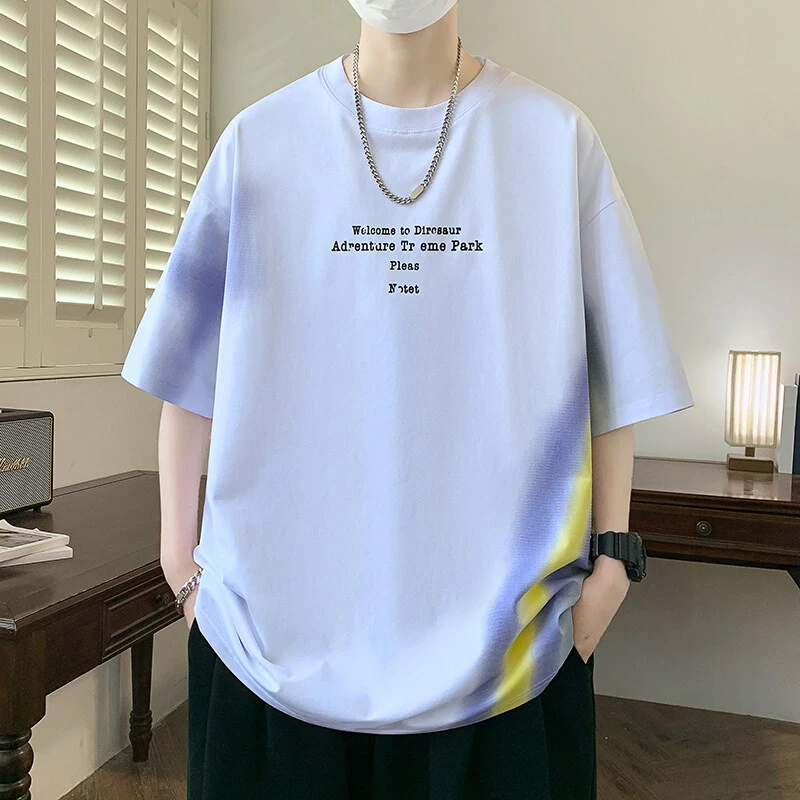 夏季青少年初高中ins短袖t恤男生印花打底衫体恤初中学生男孩上衣