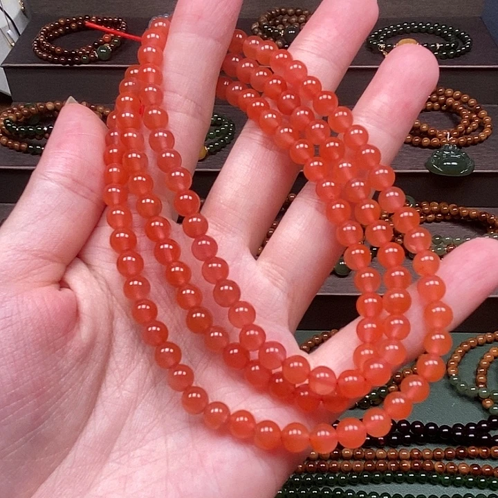南红玛瑙未镶嵌手链