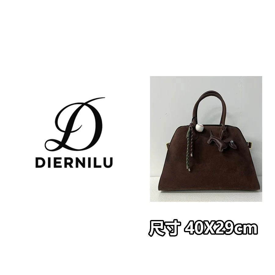 Yaline/定制原创高定真皮包-Y092深咖啡